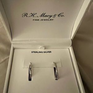 Sterling Silver 1/10 cttw diamond earrings